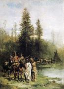 Indians by a Riverbank